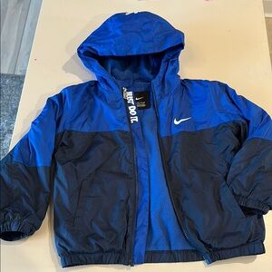Nike Blue and Black Jacket Lightweight Hooded Design